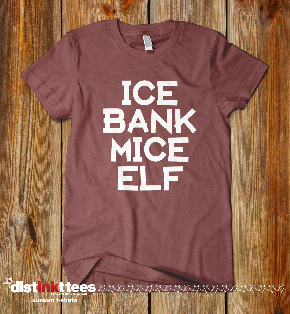 Ice Bank Mice Elf. Man Funny T-shirt