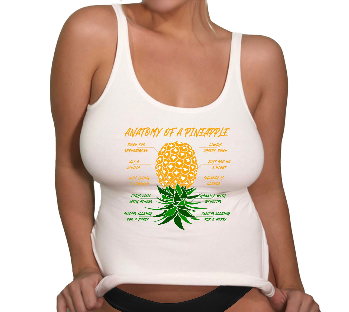 Pineapple Anatomy mature clothing Women's Swinger Tank Top,