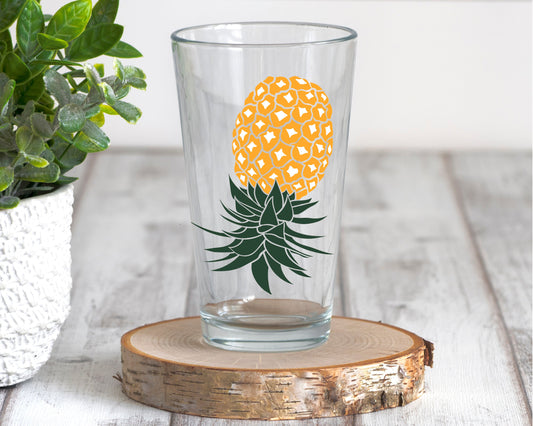 Original Pineapple | mature pint glass | Swinger lifestyle | Upside down pineapple | fun swinger gift | Hotwife gift | swingers lifestyle
